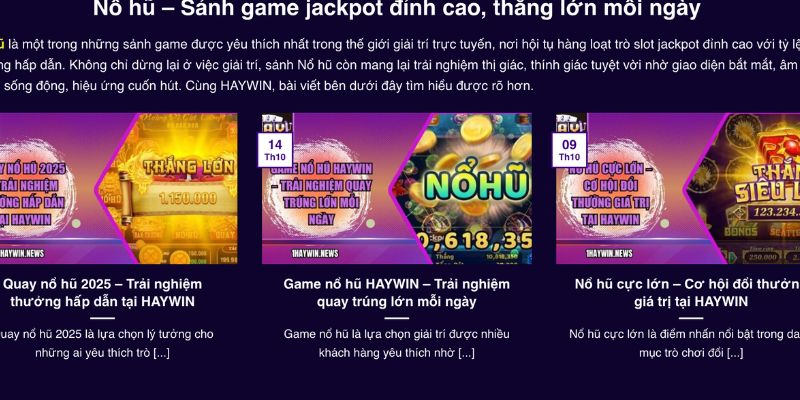 Cổng game HAYWIN hiện đại an toàn